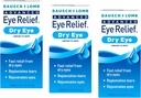 Bausch + Lomb Advanced Eye Relief, Lubricant Eye Drops für trockene Augen, Feuchtigkeitsspendend und beruhigend, wiederholt Tears für schnelles Relief, 0.5 Fl Oz