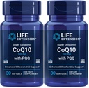 Life Extension Super Ubiquinol CoQ10 avec PQQ, CoQ10, PQQ, shilajit, Heart Health, Cellular Energy Support, 8X Better Absorption, sans gluten, 100 mg, 30 softgels (paquet de 2)