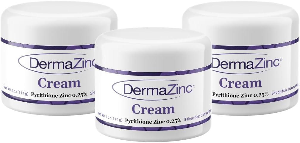 Crème thérapeutique dermaZinc, Zinc crème pour la peau, SkinDisorder ReliefCream pour le psoriasis, la dermatite, l'eczéma et autre état de peau (3 Pack)