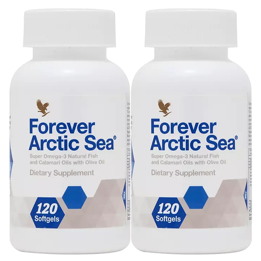 Forever Living - Arctic Sea Omega-3 Supplement - EPA und DHA Blend für Herz, Gehirn und Augengesundheit - Glutenfrei - 240 Softgels (Pack von 2)