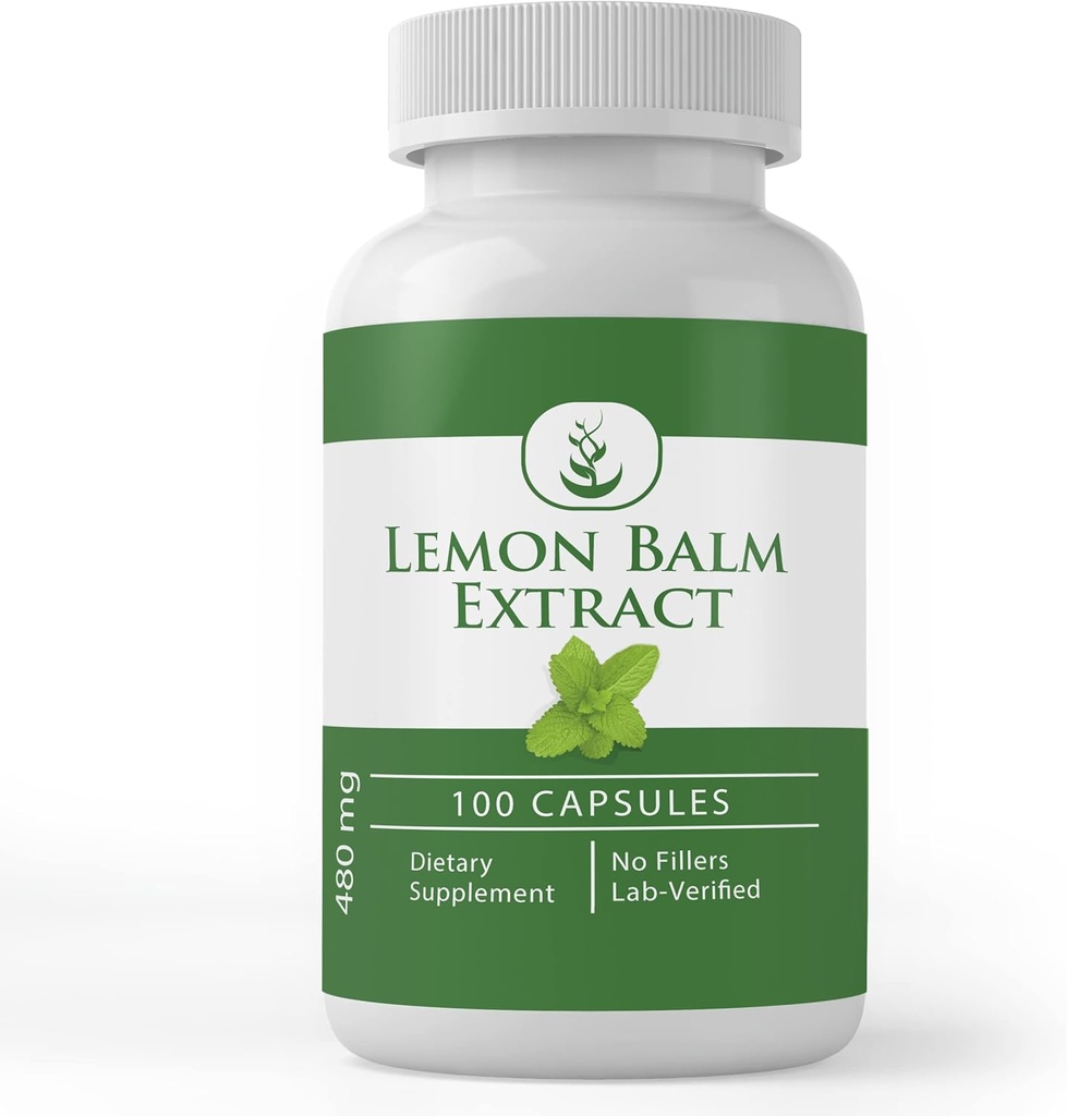 Pure Original Zutaten Zitrone Balsam Extrakt (100 Kapseln) Immer rein, keine Additive oder Füllstoffe