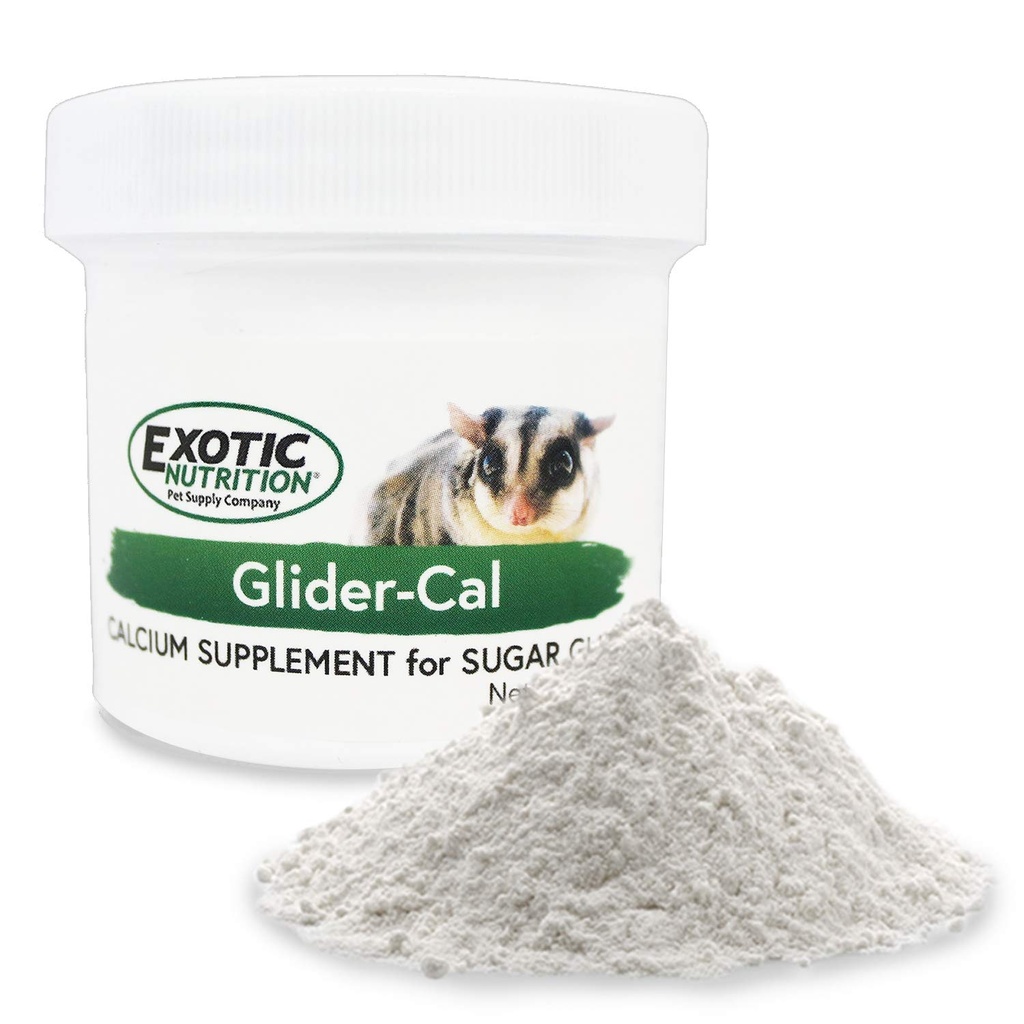 Exotic Nutrition Glider-Cal (3.5 oz.) - Kalziumergänzung für Zucker Gliders - verhindert Hind Leg Paralyse