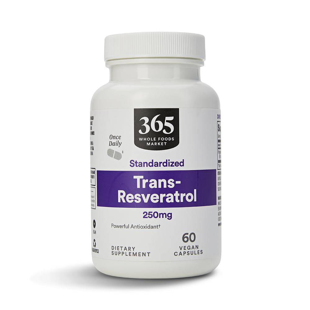 365 von Whole Foods Market, Transresveratrol 250Mg, 60 Vegg Kapseln
