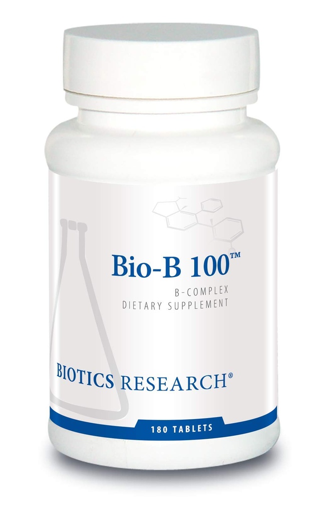Recherche en biotechnologie Bio B 100 - Le complexe de vitamine B favorise l'énergie et la santé - 180 comprimés