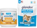 VETNIQUE Seniorbliss All-in-One Multivitamin Chews für Senior Dogs (60ct) & Glandex Anal Gland Support Peanut Butter Soft Chews für Hunde (30ct) Bundle
