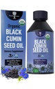 Huile de graines de cumin noir biologique-USDA-Cold pressée – jusqu'à 6X Thymoquinone- Pure Nigella Sativa Graines de cumin - Supplément Premium pour le soutien immunitaire, antioxydant, calmant, peau et cheveux (8.5 oz)