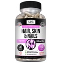 Kaya Naturals Skin Nail Capsules avec Biotin - Vitamines des cheveux et de la peau, Vitamine D Vitamine B-12 A Folic Acid Support, Supplément Vitamine de soutien des cheveux pour les ongles de la peau- 30 capsules de comptage