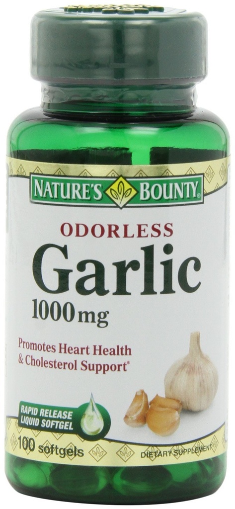 Nature's Bounty Knoblauch Extrakt 1000 mg, 100 Rapid Release Softgels (Pack von 6)