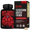 ONL Red Wolf Testosteron Booster für Männer - Ultimate Men's Supplement für hohe Potenz Ausdauer, Energie & Kraft - Testosteron Ergänzung für Männer - w/Tongkat Ali Male Enhancement - 30 Ct