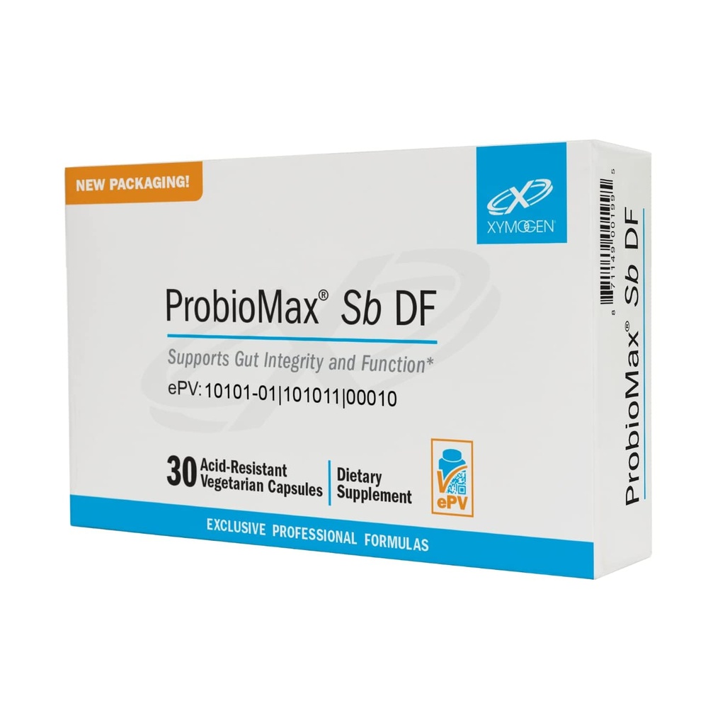 XYMOGEN ProbioMax Sb 35B - Supplément probiotique CFU 35 milliards avec Lactobacillus & Bifidobacterium lactis HN019 - Probiotiques pour la santé digestive - ProbioMax Sb DF (30 capsules)