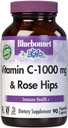 Bluebonnet Nutrition Vitamin C-1000 mg Plus Rose HIPS Gemüsekapseln, für Immungesundheit, für Antioxidantienschutz, Sojafrei, Glutenfrei, Non-GMO, Kosher, Dairy Free, Vegan, 90 Count