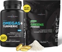 Livingood Daily Omegas und Greens Bundle - Reich an Antioxidantien