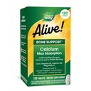Nature's Way Alive! Calcium Max Absorption, Knochenunterstützung*, Pflanzenquelle Calcium, Vitamin D3 & K2, Magnesium, 120 Tabletten (Verpackung Mai Vary)