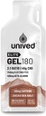 Unived Elite Gel 180-2:1 Rapport des glucides simples et complexes avec Beta Alanine et électrolytes essentiels - pour athlètes d'endurance coureurs et cyclistes -180kcal - Cocoa Sea Salt - 50mg Caféine - Pack de 6