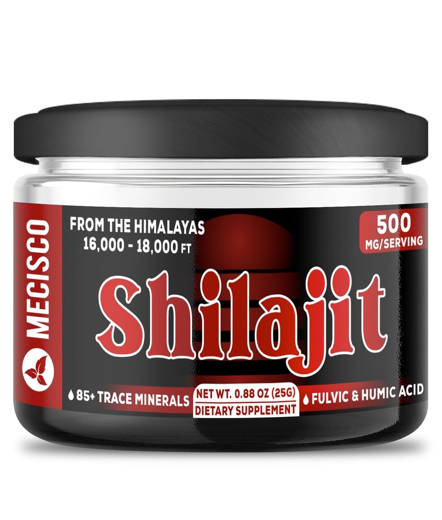25g Shilajit Pure Himalayan Organic - Shilajit Resin Enthält natürliche Fulvic, Huminsäure & 85+ Trace Mineralstoffe - Unterstützung für Energieproduktion, Gehirngesundheit, Immunsystem & Body Balance