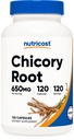 Nutricost Chicory Root 650mg Par Capsule - 120 Capsules à base végétale, non-OGM, sans gluten