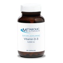 Maintenance métabolique Vitamine D3 5000 UI - Absorption supérieure Vitamine pure D3 et Vitamine C - Os extra-résistant, Immune, Mood + Supplément de soutien cardiovasculaire, Pas de remplissage (90 Capsules Softgel)