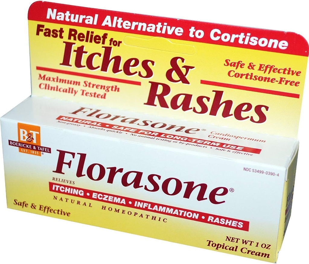 Boericke & Tafel Florasone Itches & Rashes Cream - 1 Unze, 2 Pack