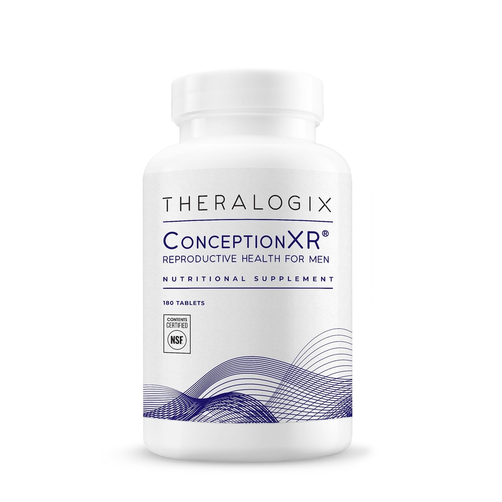 Theralogix ConceptionXR Santé reproductive pour les hommes, Vitamines préconception pour le soutien de la fertilité, Suppléments de fertilité masculine pour la santé du sperme, Certifié NSF - 180 onglets (90 jours d'approvisionnement), Unflavor