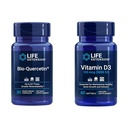 Prolongation de la vie Bio-Quercetine Immune et santé cardiaque Antioxydant 30 capsules + vitamine D3 5000 UI 60 Softgels