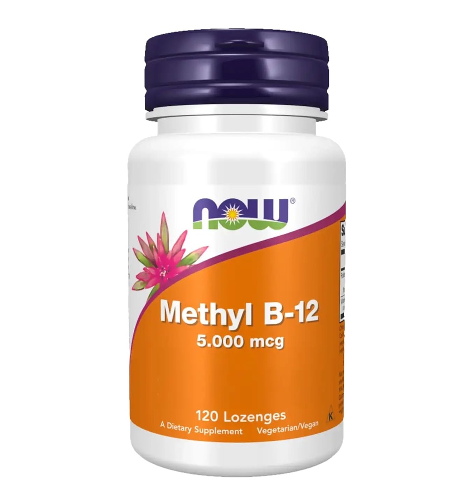 JETZT Lebensmittel Methyl B12 - Methylcobalamin Plus Folsäure - 5.000 MCG (120 Lozenges)