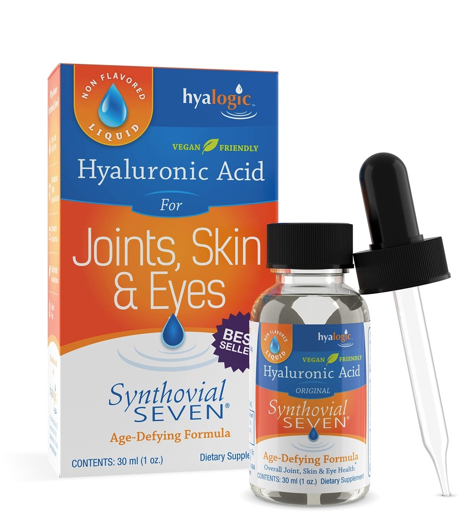 Hyalogic Synthovial Seven Hyaluronique Acid Liquide - HA Support - Vegan - 1 oz