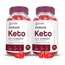 Laboratoires justifiés (2 Pack X10 Bottes Keto ACV Apple Cider Vinegar Boost Formulé avec Pomegranate Beet Juice Powder B12 Vegan Non OGM 120 Gummies
