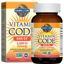 Garten des Lebens Vitamin D3 5000 IU, Rohe ganze Nahrungsergänzungsmittel mit Chlorella, Obst, Gemüse & Probiotika für Knochen & Immune Gesundheit, 60 vegetarische Kapseln