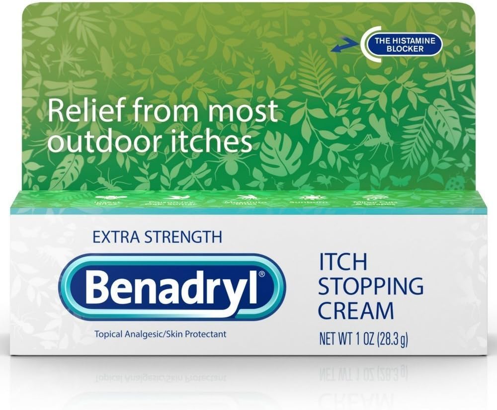 Crème d'arrêt de démangeaison de Benadryl 1 oz (paquet de 8)