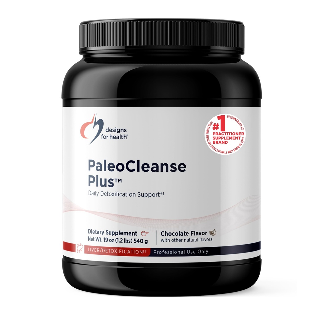 Designs für Gesundheit PaleoCleanse Plus - Detox Pulver mit 18g Knochen Broth Protein, Antioxidantien Kräuter, Vitamine + Mineralien - Smoothie Shake Drink Mix, Schokolade (15 Servierungen / 525g)
