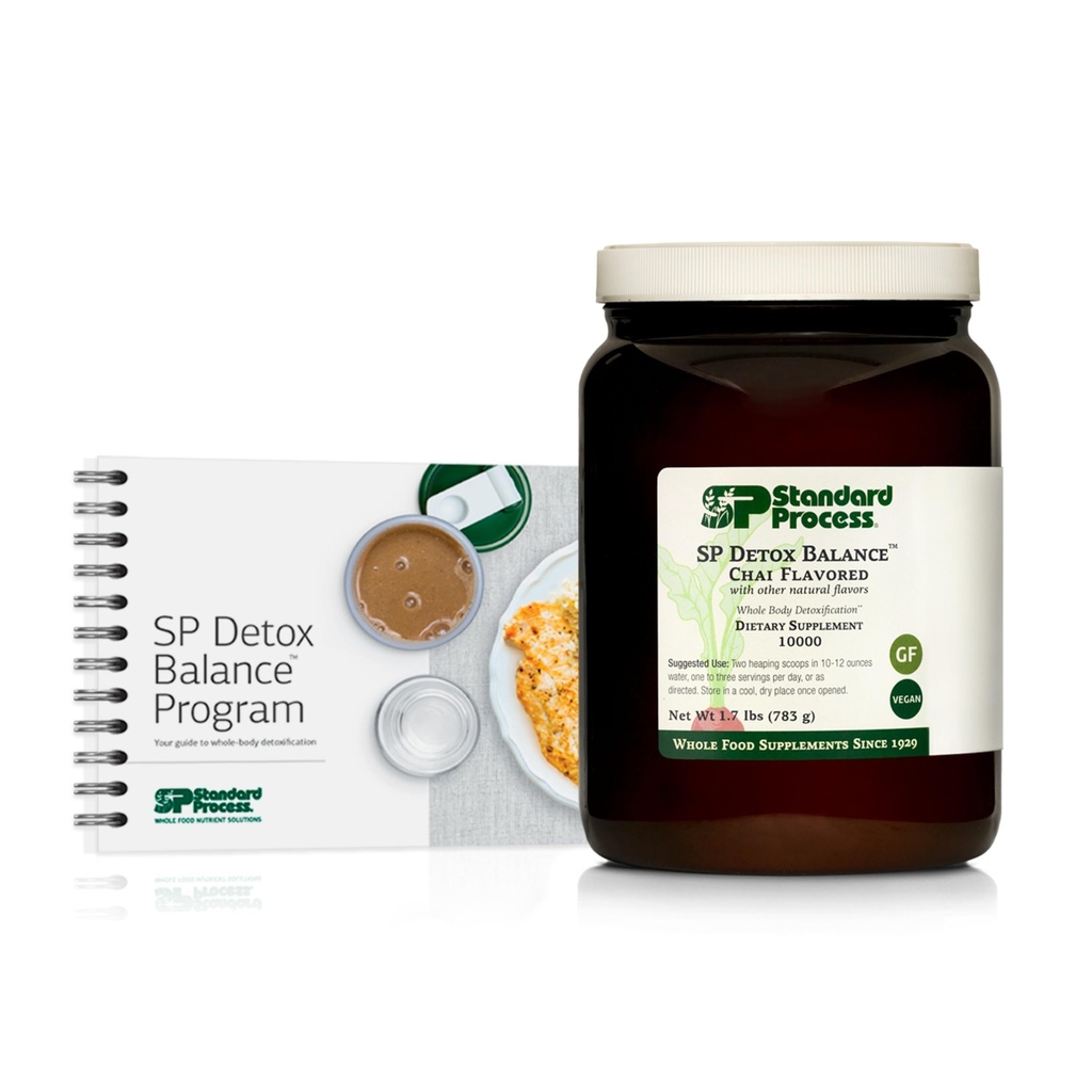 Standard Process SP Detox Balance Chai, 10-Day Program Kit - Detox Cleanse mit Pea Protein, Eisen, Magnesium & Choline - Vegan, Non-Dairy & Gluten-Free - 1 Kit