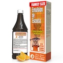 EMULSION DE ESCOCIA Cod Liver Oil, Nahrungsergänzungsmittel, Vitamine A, B1, D und E, Immunsystemunterstützung, Orange Flavor (15.3 Fl Oz/Pack von 1)