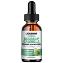 1 Packs 3000MG Soursop Graviola Flüssigkeitstropfen für Zellunterstützung &amp; Regeneration, Lmmune, Gut, Antioxidant, Stimmung, Relax, Liver und Sleep Zzz - Soursop Graviola Blatt Extrakt, Sea Moss, Turmeric - 2Fl Oz