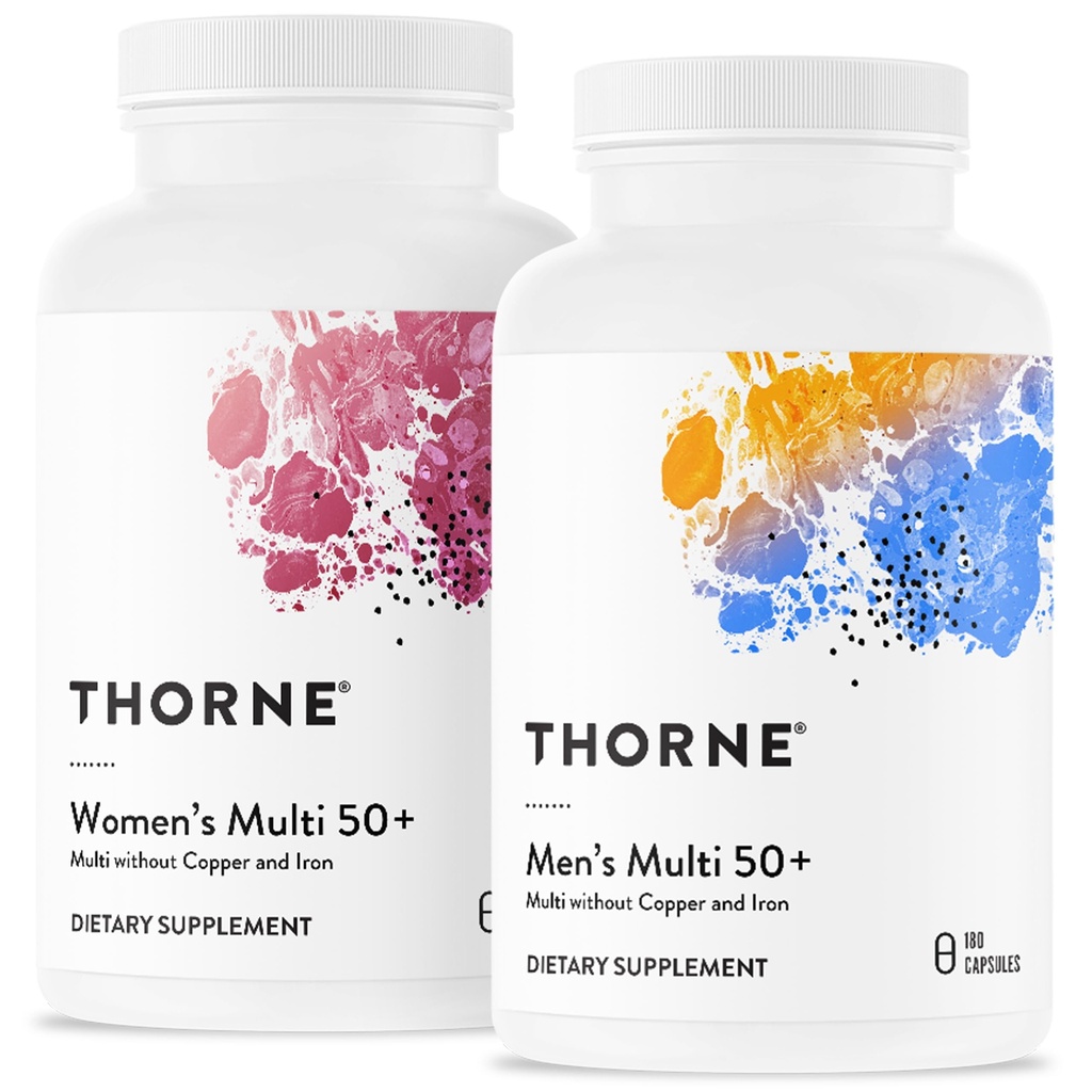 THORNE - Vieillissement actif Ensemble de multivitamines - Nutrition adaptée aux hommes et aux femmes 50+ - 30 portions