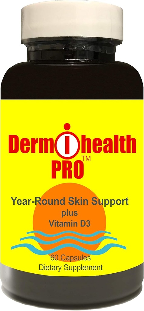 Sun Protection DermiHealth Pro Antioxidant Polypodium Leucotomos 350mg Plus Vitamin D3 2,000 IU (60 Capsules)