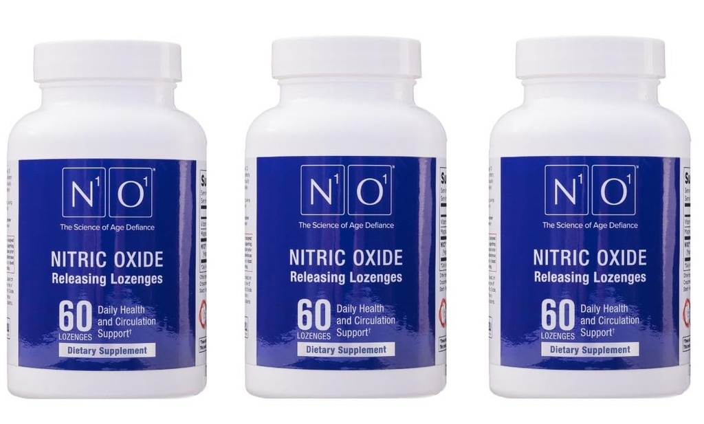 N1O1 Nitric Oxid Lozenges für Herzgesundheitsunterstützung - Nahrungsergänzungsmittel für Blutfluss, Oxygenation und Blutdruck - 180 Zähler