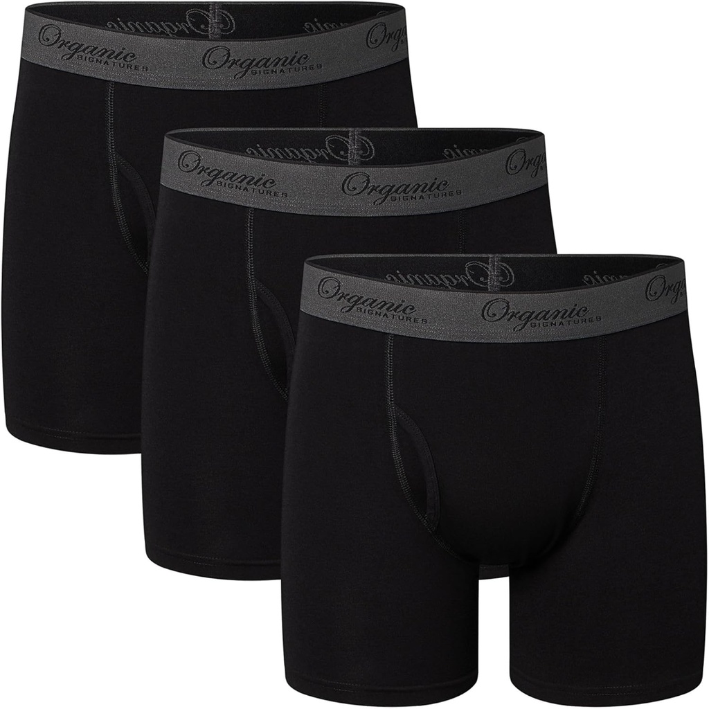 Organische Signaturen Herren Unterwäsche Boxer Briefe Cool Soft Stretchy Ethical 3 Pack