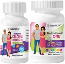 BariatricPal 30-Tag Bariatric Vitamin Bundle Multivitamin ONE 1 pro Tag! Eisenfreies Kaubare - Mischbeere Easy Swallow Calcium Citrat (600mg) und D3 beschichtete Tabletten