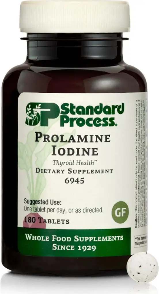 Standard-Prozess - Prolamine Iodine - Unterstützt gesunde Iod Levels, Gesunde Schilddrüsenfunktion, Kalzium, Jod, Glutenfrei und Vegetarisch - 180 Tabletten