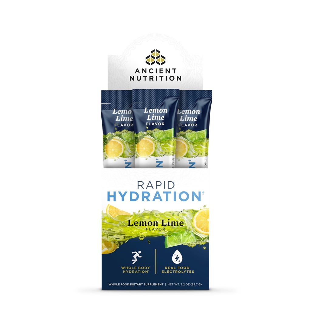 Antike Ernährung Schnelle Hydration Pulver, Lemon Lime, Elektrolyte aus natürlichen Meersalzen und Red Marine Algae, unterstützt schnelle Körper Hydration und zelluläre Gesundheit, 15 Portionen