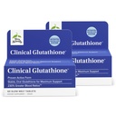 Terry Naturally Clinical Glutathione - Antioxidans für hohe Absorption - Nahrungsergänzung mit L-Glutathione - Vegan-Ergänzung zur Unterstützung von Zellgesundheit - 60 Slow Melt Tabletten (Pack von 2)