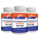 Max-Bio Kalium Iodide 130mg Kapseln - 180 Zähler - Nahrungsergänzungsmittel für Schilddrüsenunterstützung und -schutz