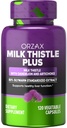 ORZAX Milk Thistle 250 mg - Liver Cleanse Detox & Repair Support - Kräuterergänzung - 80% Silymarin Standardisiert, Dandelion Root & Artichoke Extract - Vegan & Non-GMO - 120 Kapseln - 120 Tage Versorgung