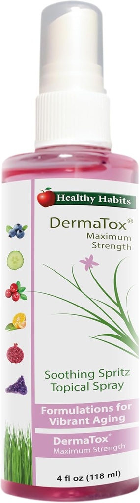 Habitudes saines DermaTox 4oz Spritz apaisant Spray topique tout usage Spray topique sûr et efficace Apaisant la peau Nourrissement