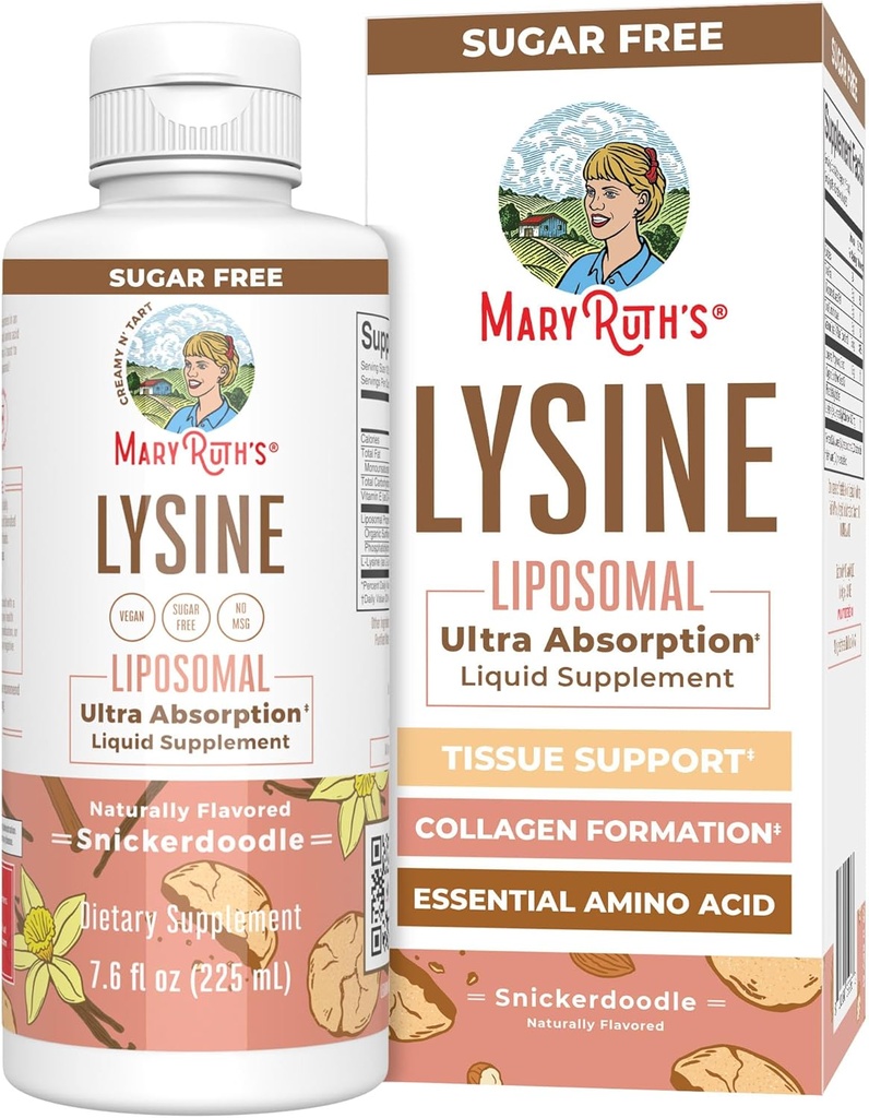 Vegan Lysine Ergänzung von MaryRuth | Ultra Absorption | Lysine 500mg | Collagen Formation Unterstützung | Immununterstützung Ergänzung | Gesundheit & Wellness | Non GMO | Glutenfrei | 30 Servierungen