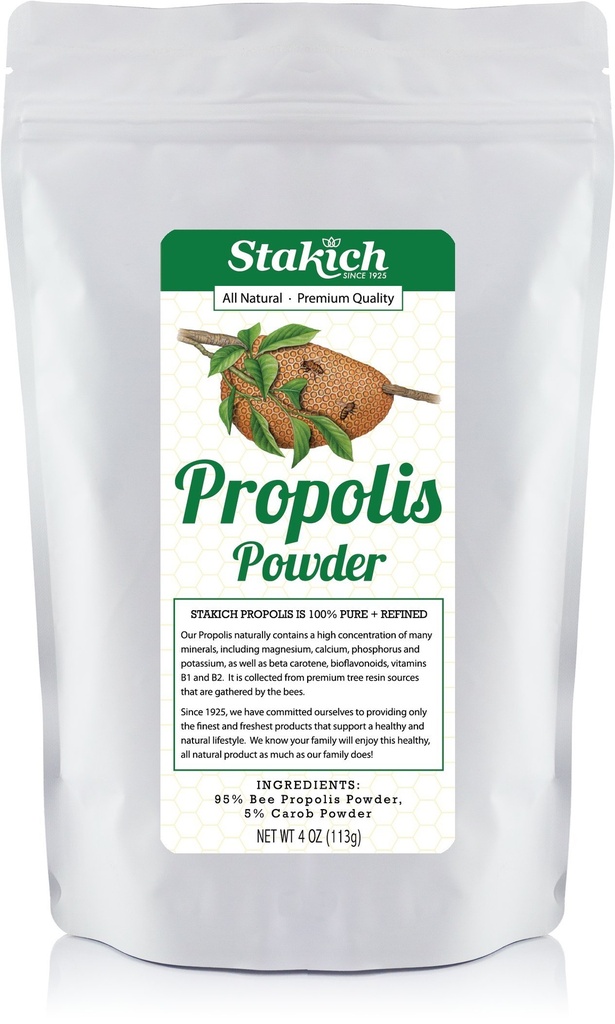 Poudre de propolis d'abeilles Stakich - Tous naturels - 4 Ounce