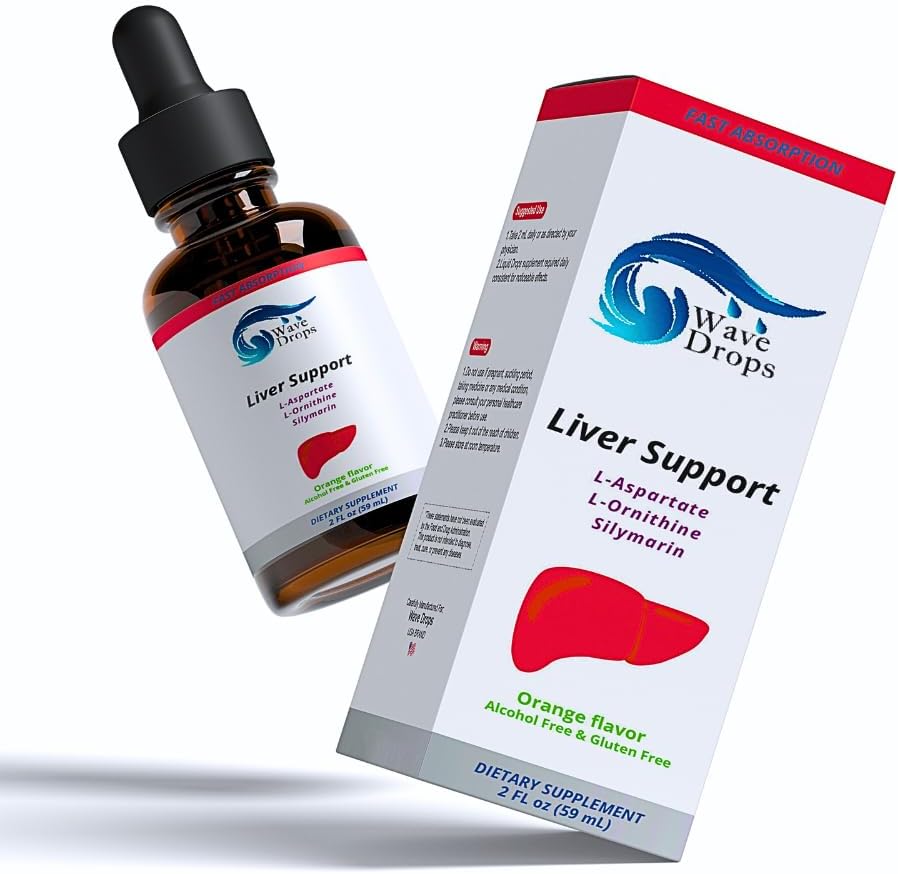 Liver Support Liquid Supplement - Spezielle Formel - Liver Cleanse Detox & Repair Formula - Herbal Liver Support Supplement mit L-Ornithine L-Aspartate Silymarin