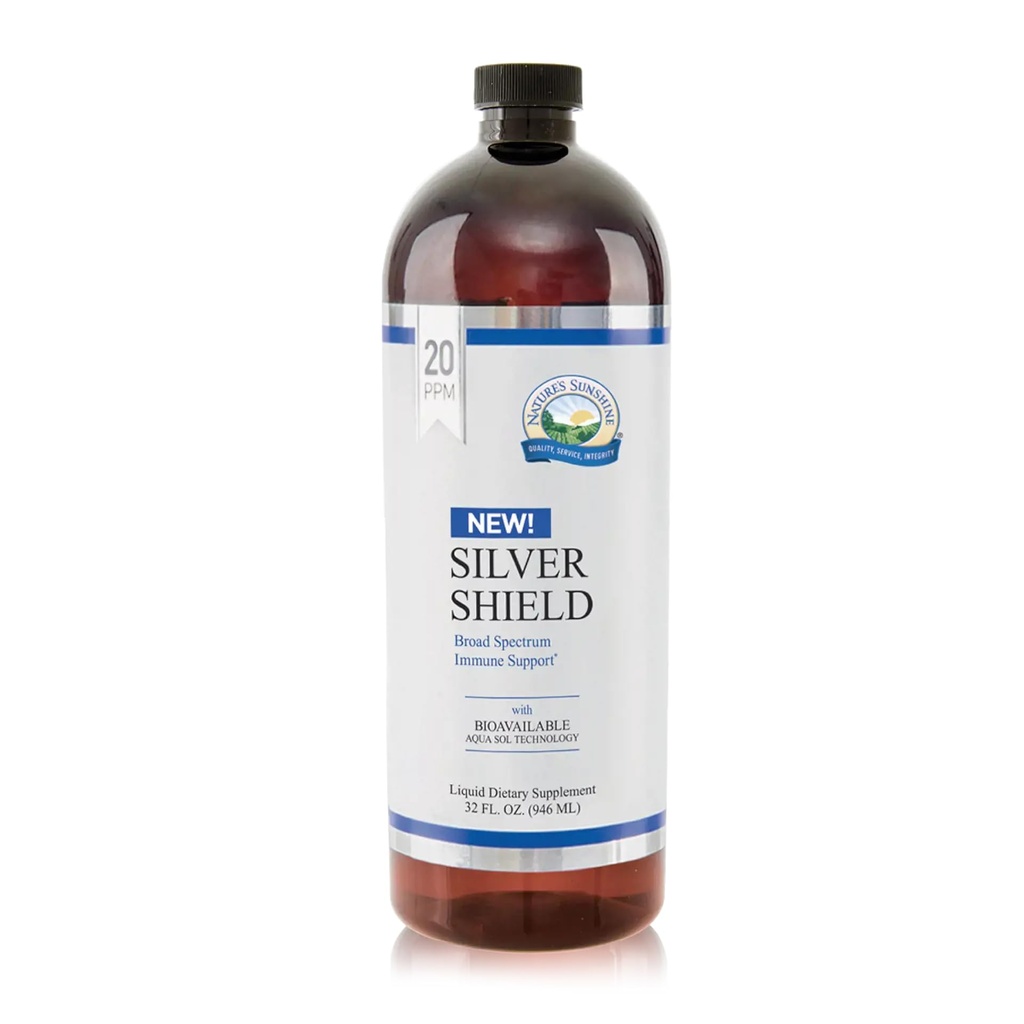 Bouclier d'argent solaire de la nature liquide, 32 Fl Oz.