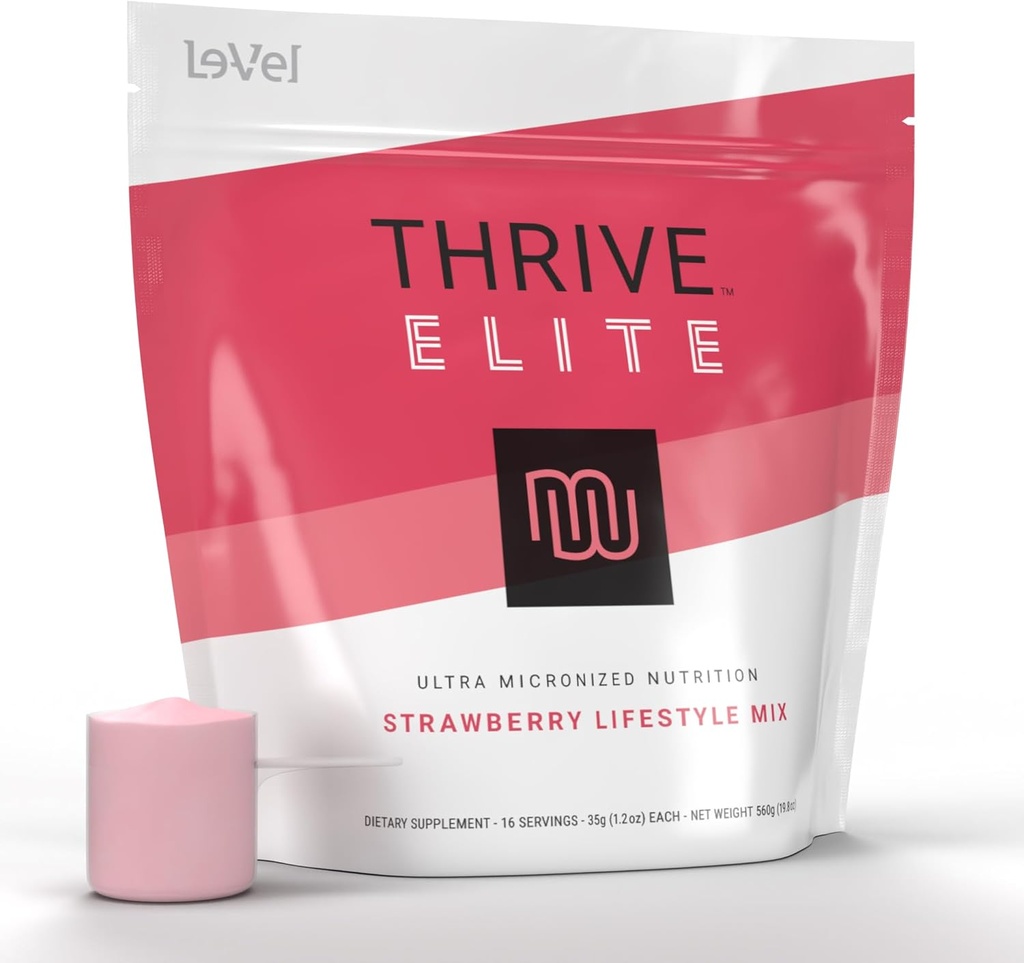 Shake aux protéines élite thrive, sans gluten, mélange de protéines avec BCAA, probiotiques et enzymes