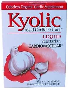 Wakunaga - Kyolic, Aged Knoblauch Extrakt, Herz-Kreislauf, Flüssigkeit, 2 Flaschen, 2 Flocken (120 ml) Jede